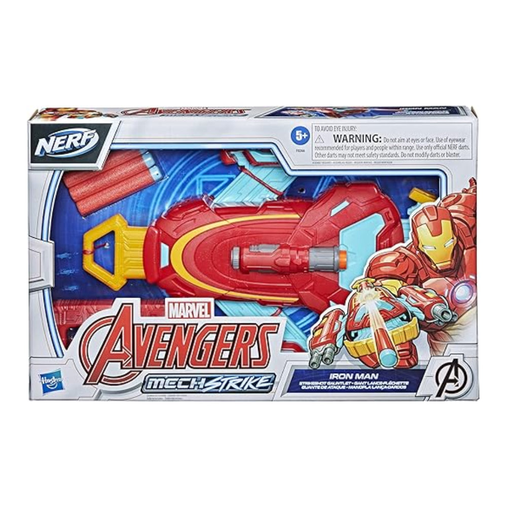 NERF Marvel Avengers Mech Strike Iron Man Strikeshot Gauntlet