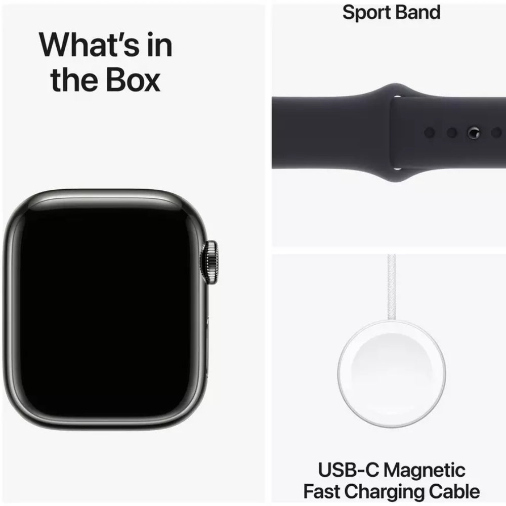 Apple Watch Series 9 GPS Cell 41mm Midnight Alu Case/Midnight Sport Band M/L