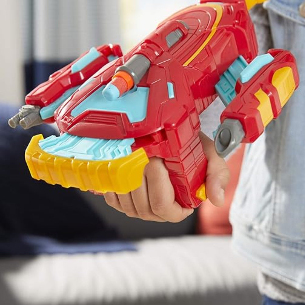 NERF Marvel Avengers Mech Strike Iron Man Strikeshot Gauntlet