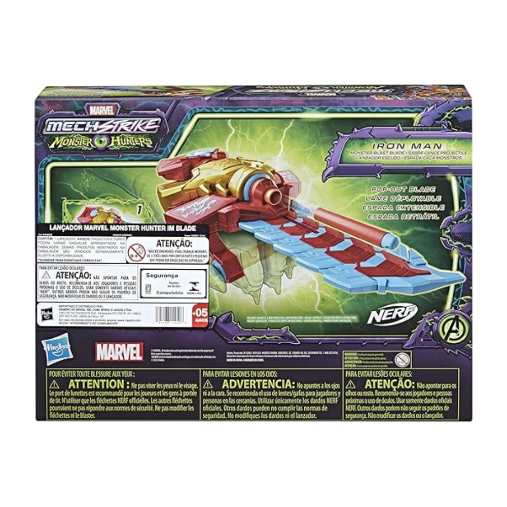 NERF Hasbro Marvel Monster Hunters Iron Man Monster Blast Blade