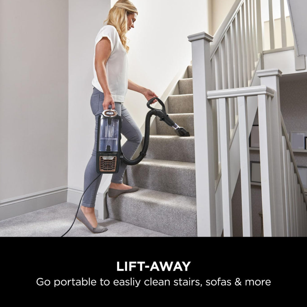 Shark DuoClean Lift-Away True Pet NV702UKT Upright Bagless Vacuum Cleaner -Grey & Rose Gold
