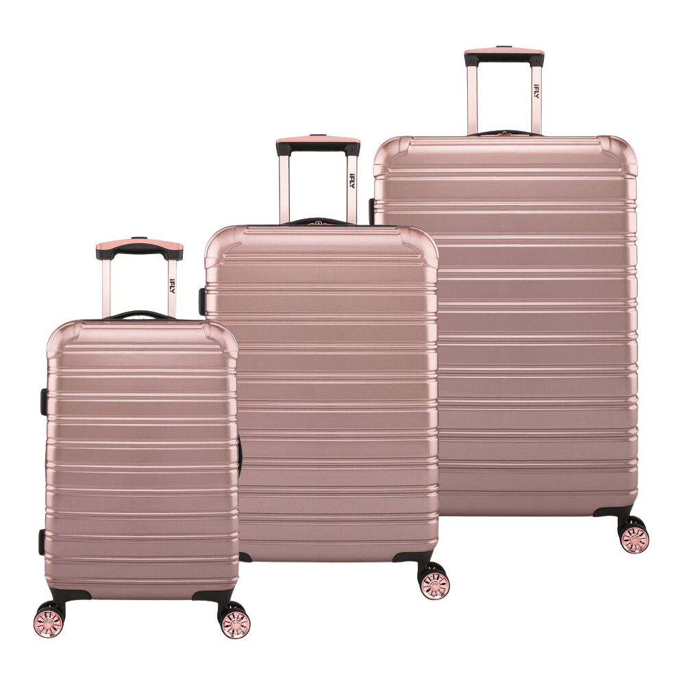 iFLY Fibertech Premium Hard Shell Travel Suitcase Large (Rose Gold)