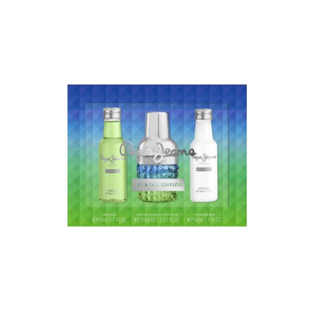 Pepe Jeans For Him Cocktail Edition Eau de Toilette Men's Aftershave Gift Set Spray (30ml) with Shower Gel & Aftershave Balm