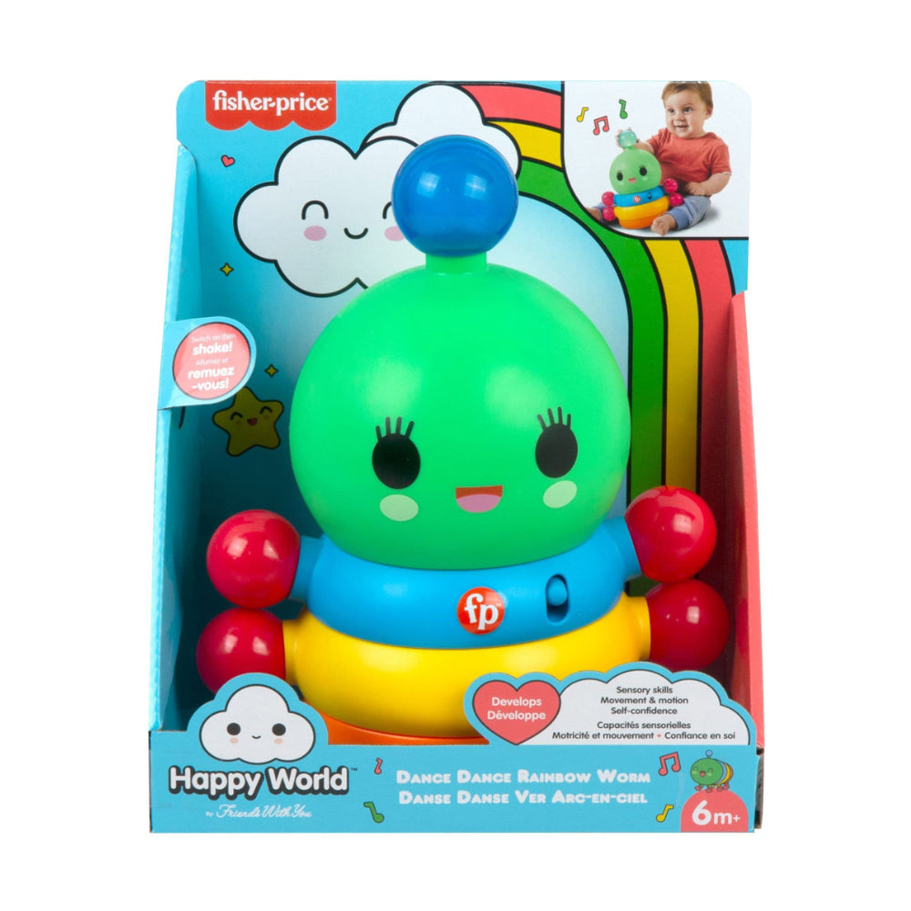 Fisher Price Happy World Dance Rainbow Worm GJW32