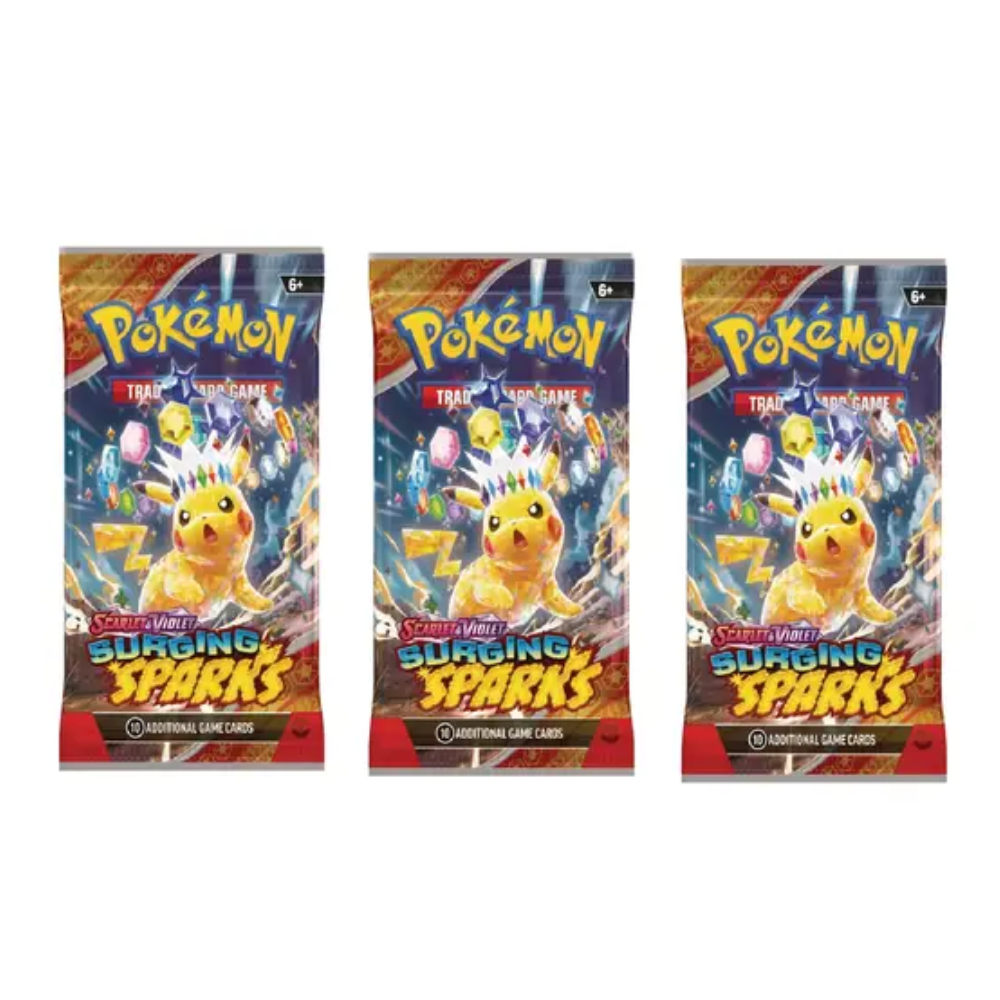 Pokemon TCG Scarlet & Violet Surging Spark (3 packs)