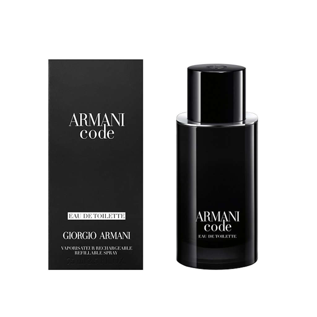 Armani Code Pour Homme Eau de Toilette Men's Refillable Aftershave Spray (75ml, 125ml)