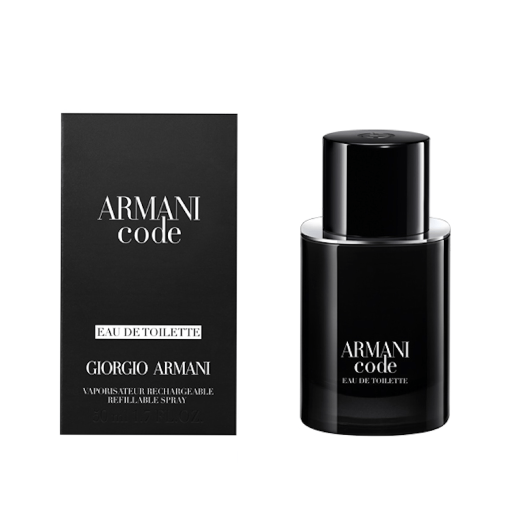 Armani Code Pour Homme Eau de Toilette Refillable Men's Fragrance Spray (50ml)