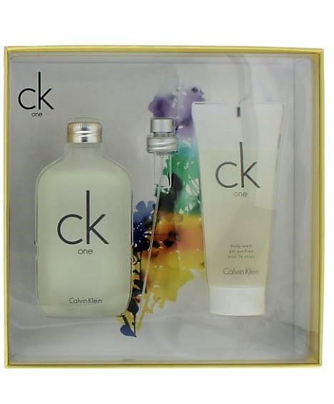 Calvin Klein CK One Eau de Toilette Unisex Perfume Gift Set Spray (100ml) with Body Wash