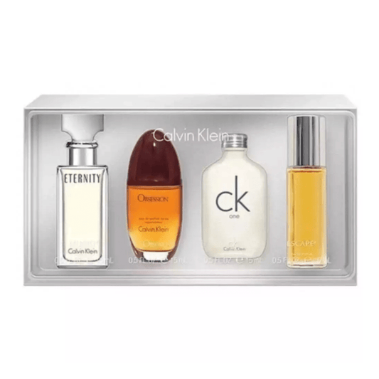 Calvin Klein Collection Women's Perfume Gift Set 4 x 15ml (Eternity EDP + Obsession EDP + CK One EDT + Escape EDP)