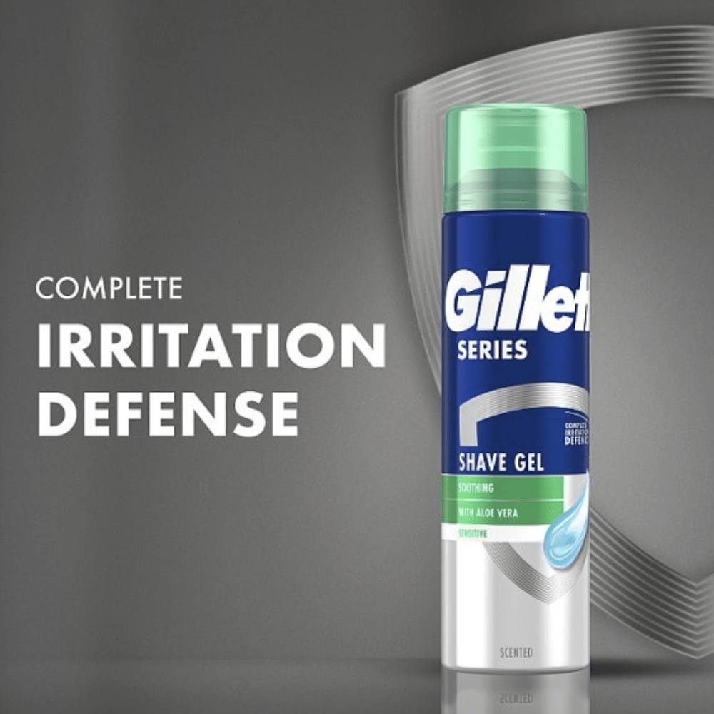 Gillette Series Sensitive Shave Gel with Aloe Vera (200ml)