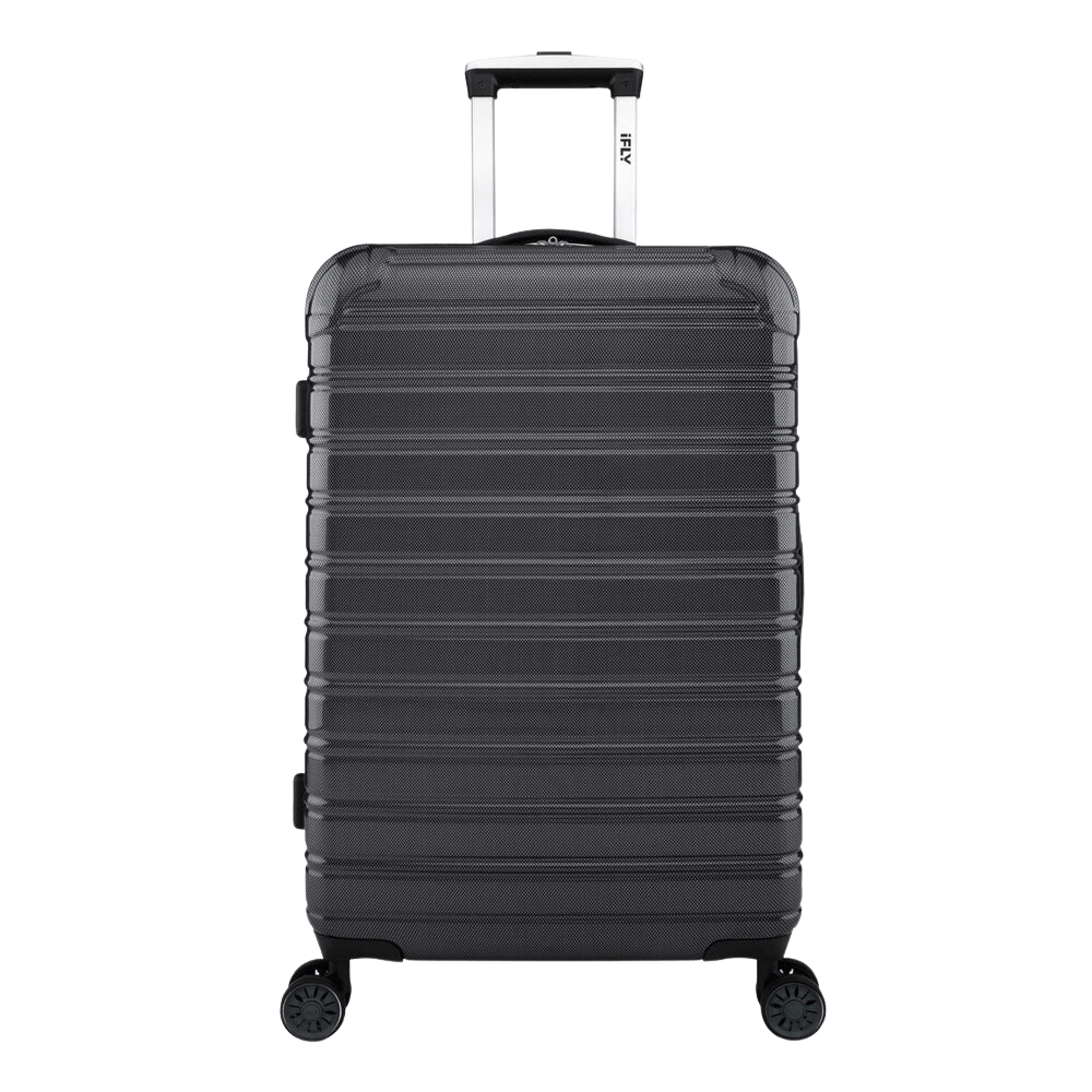 iFLY Fibertech 3pcs Premium Hard Shell Travel Suitcase Set (Jet Black)