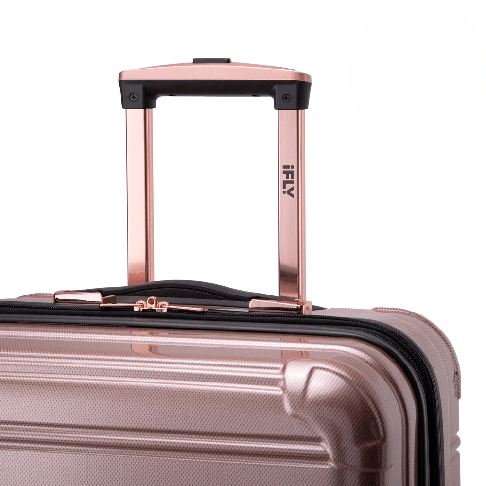 iFLY Fibertech 3pcs Premium Hard Shell Travel Suitcase Set (Rose Gold)