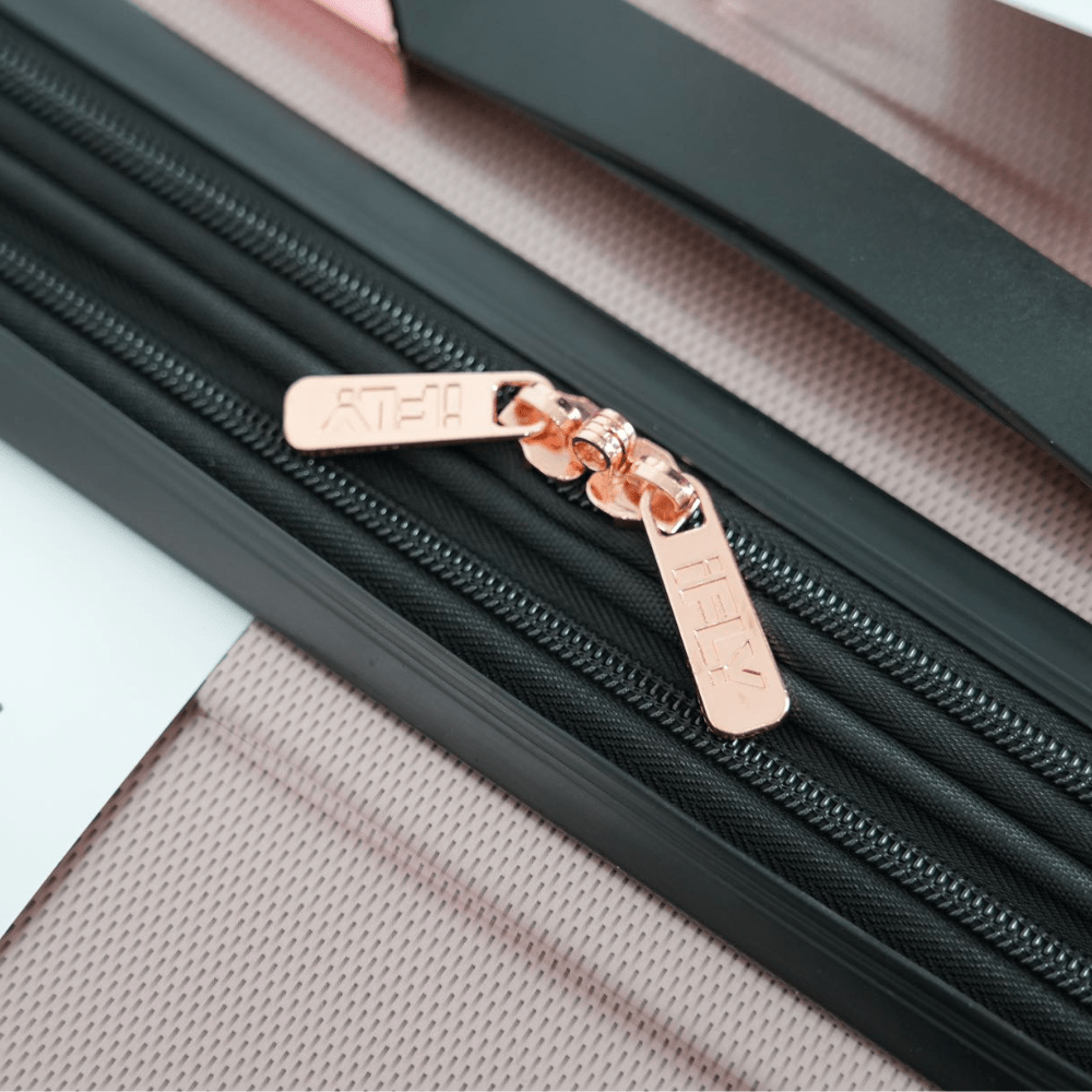 iFLY Fibertech 3pcs Premium Hard Shell Travel Suitcase Set (Rose Gold)