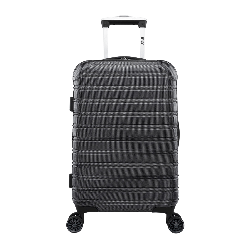 iFLY Fibertech Premium Hard Shell Travel Suitcase Cabin Bag (Jet Black)