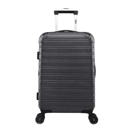 iFLY Fibertech Premium Hard Shell Travel Suitcase Cabin Bag (Jet Black)