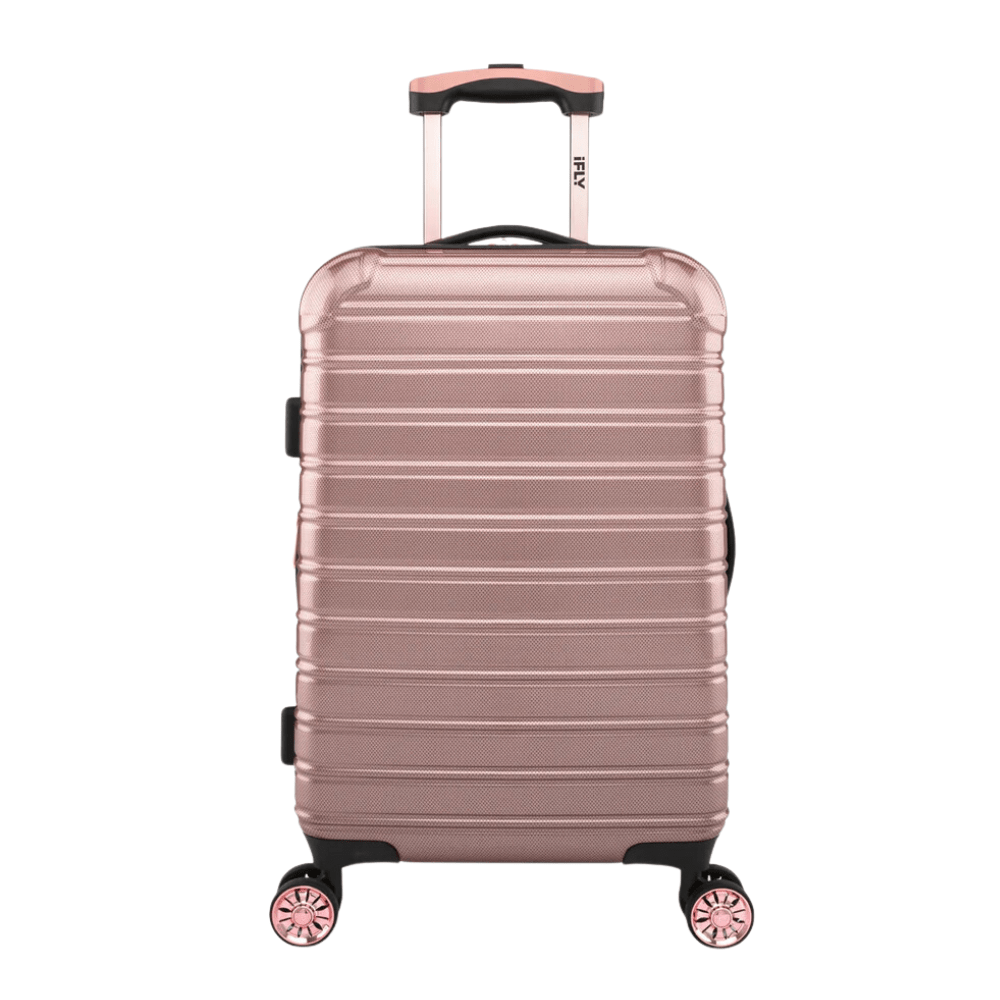iFLY Fibertech Premium Hard Shell Travel Suitcase Cabin Bag (Rose Gold)