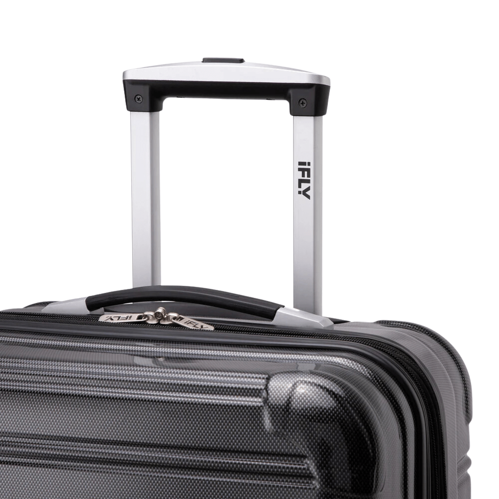 iFLY Fibertech Premium Hard Shell Travel Suitcase Large (Jet Black)