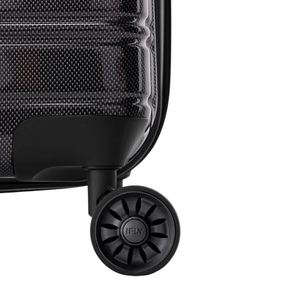 iFLY Fibertech Premium Hard Shell Travel Suitcase Large (Jet Black)