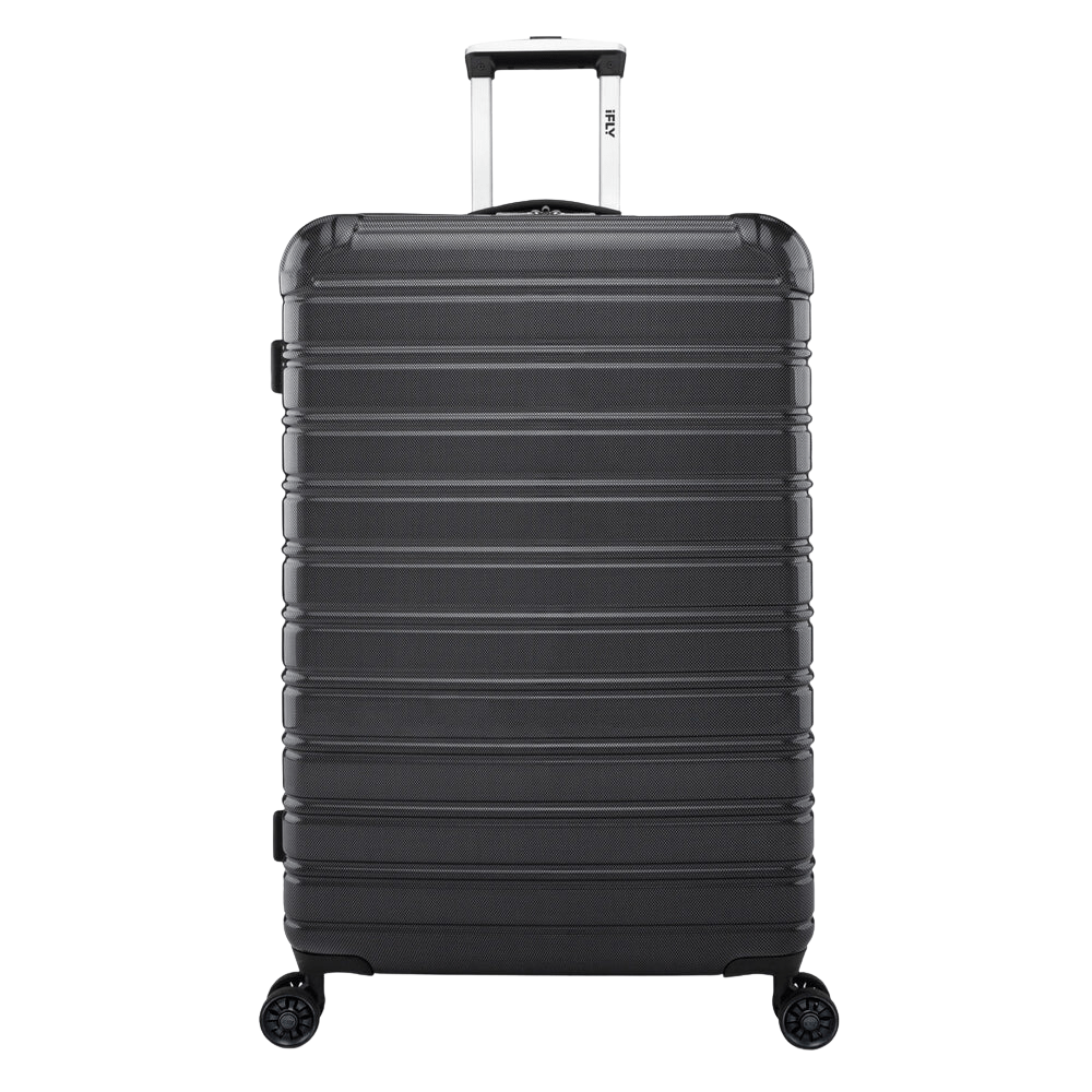 iFLY Fibertech Premium Hard Shell Travel Suitcase Large (Jet Black)