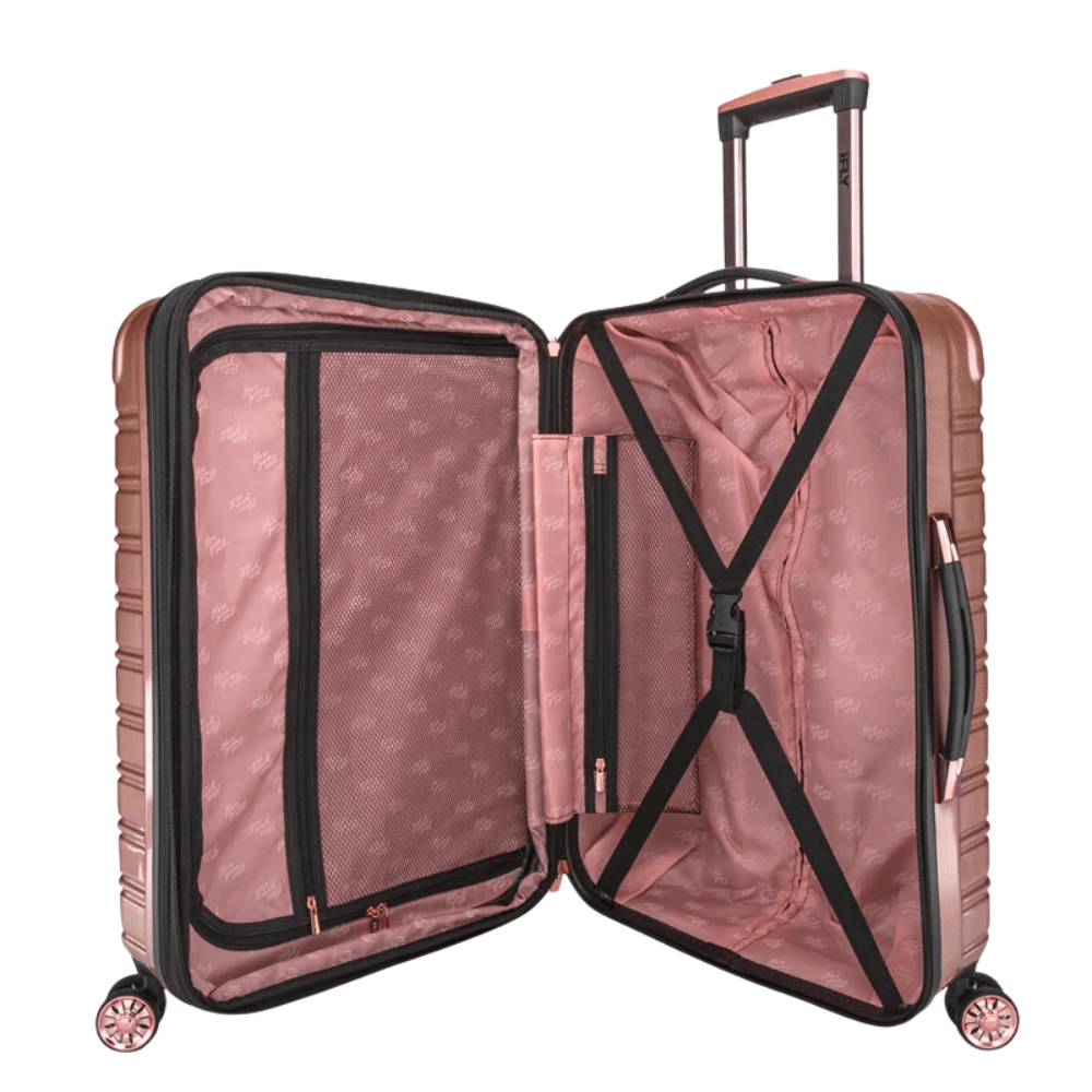 iFLY Fibertech Premium Hard Shell Travel Suitcase Medium (Rose Gold)
