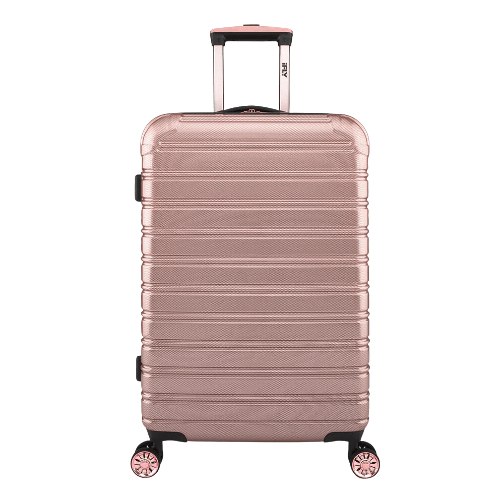iFLY Fibertech Premium Hard Shell Travel Suitcase Medium (Rose Gold)