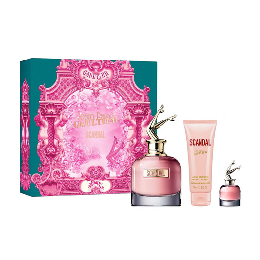 Jean Paul Gaultier Scandal Eau de Parfum Women's Perfume Gift Set Spray (80ml) with Body Lotion & 6ml EDP