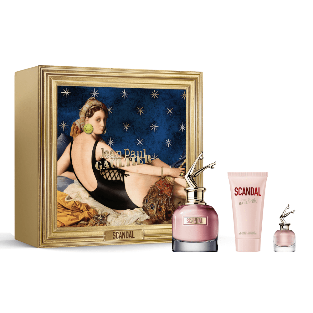 Jean Paul Gaultier Scandal Eau de Parfum Women's Perfume Spray Gift Set (50ml) with Body Lotion & 6ml EDP