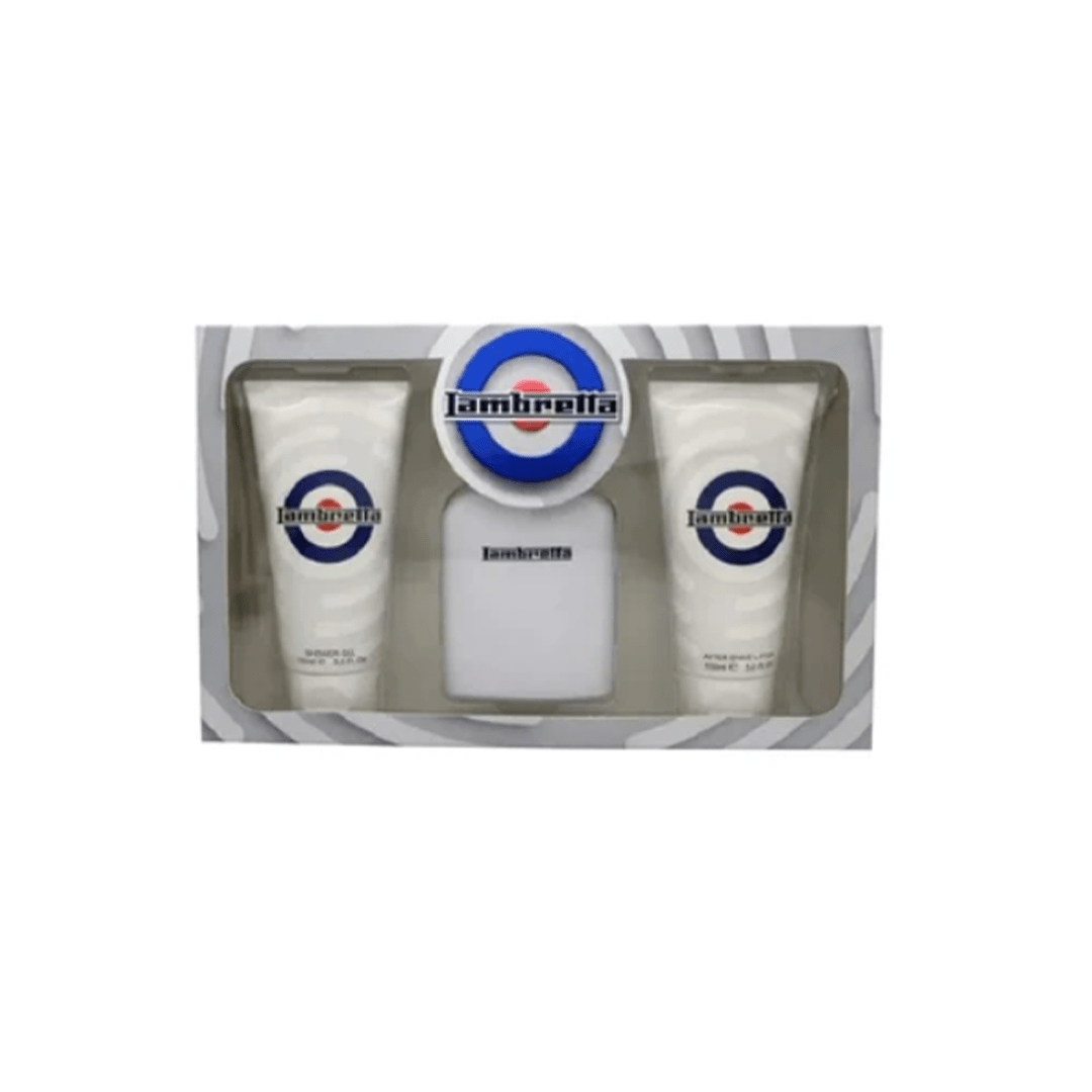 Lambretta Eau de Parfum Men's Aftershave Gift Set Spray (100ml) with Shower Gel & Aftershave Balm