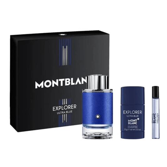 Mont Blanc Explorer Ultra Blue Men's Aftershave Gift Set (100ml EDP + 75ml Deodorant Stick + 7.5ml EDP)