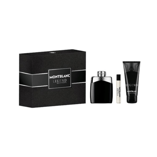 Mont Blanc Legend Eau de Toilette Men's Aftershave Gift Set Spray (100ml) with 100ml Shower Gel + 7.5ml EDT