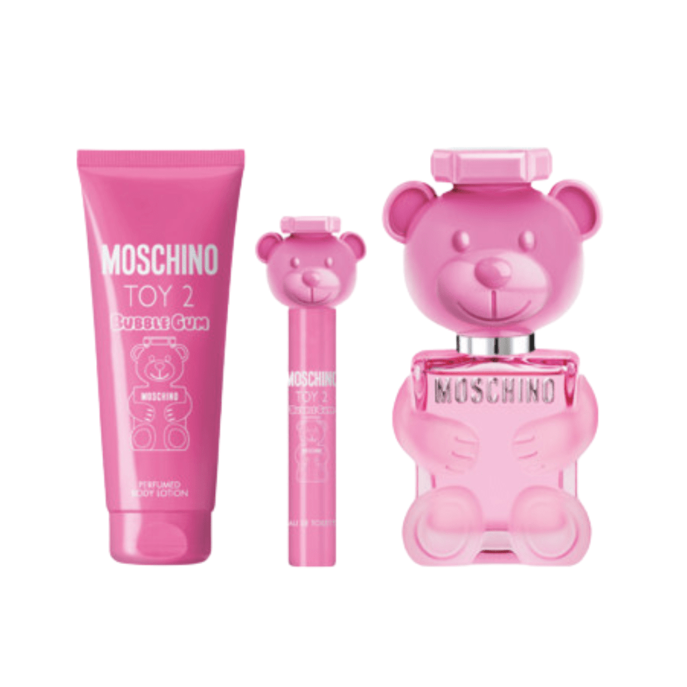 Moschino Toy 2 Bubble Gum Eau de Toilette Women's Gift Set Spray (100ml) with 100ml Shower Gel and 10ml EDT
