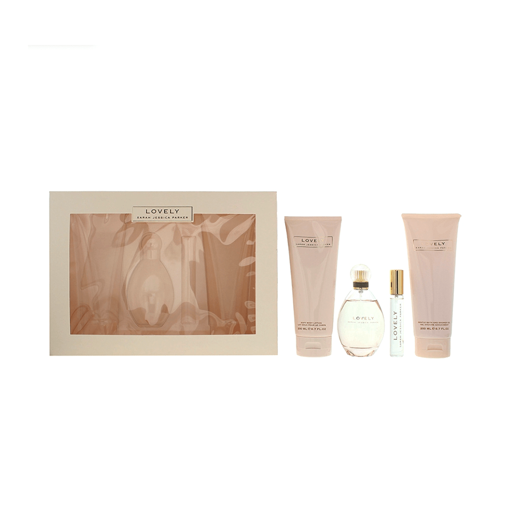 Sarah Jessica Parker Lovely Eau de Parfum Women's Gift Set (100ml) with Shower Gel, Body Lotion and 15ml EDP